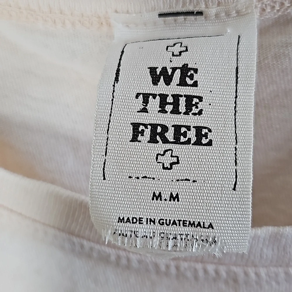 We The Free Overside Cream Peplum Tank Top. - Picture 3 of 5